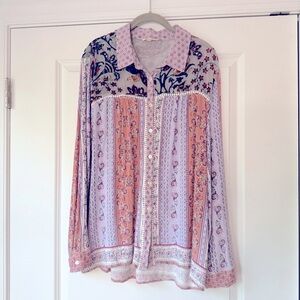 ODDY Multicolor Floral Button Down Shirt